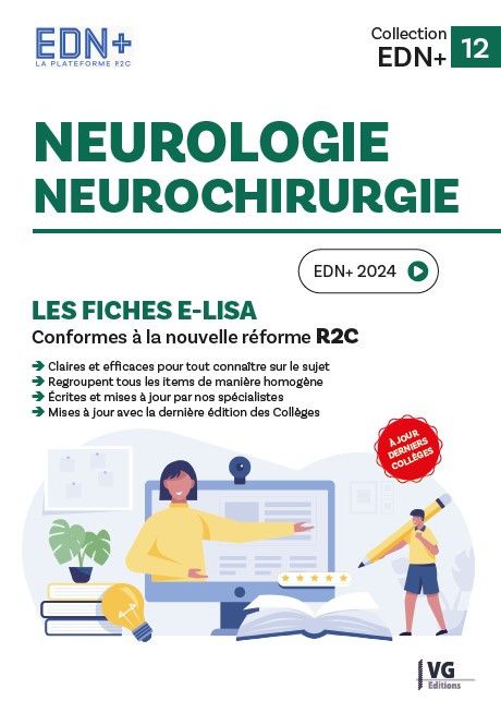 Les Fiches E-Lisa Neurologie, Neurochirurgie, 2024, Collectif, VG éditions